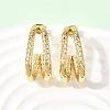 201 Stainless Steel Two-layer Stud Earrings EJEW-Z151-02G-2