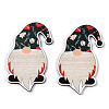Christmas Single Face Printed Wood Big Pendants WOOD-H102-01F-2