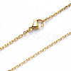PVD Vacuum Plating 304 Stainless Steel Cable Chain Necklace NJEW-S420-008B-G-2