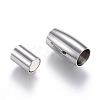 Tarnish Resistant 304 Stainless Steel Magnetic Clasps with Glue-in Ends STAS-D159-23-2