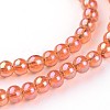 Electroplate Glass Round Beads Strands EGLA-O001-M-3mm-2