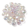 UV Plating Luminous Transparent Acrylic Beads OACR-P010-01-2