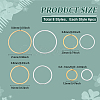 48Pcs 8 Styles 304 Stainless Steel Linking Ring STAS-ME0002-36-2
