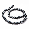 Handmade Evil Eye Lampwork Flat Round Bead Strands LAMP-L058-8mm-20-4