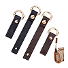 4Pcs 2 Colors Imitation Leather Suspension Clasps PURS-PH0001-31-6