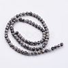 Natural Map Stone/Polychrome Jasper/Picasso Stone/Picasso Jasper Bead Strands G-K152-04-4mm-1