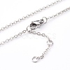 Brass Micro Pave Clear Cubic Zirconia Pendant Necklaces NJEW-JN03341-01-3