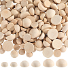200Pcs Unfinished Natural Wood Cabochons WOOD-SP0001-56-1