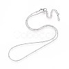 1MM 304 Stainless Steel Satellite Chain Necklaces NJEW-N058-07A-P-1