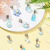 10Pcs 10 Styles Alloy Enamel & Resin European Dangle Charms PALLOY-FZ00006-7