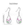 Alloy Enamel Teardrop & Tulip Dangle Earrings WG1F9CE-01-4