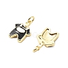 Brass Enamel Charms KK-L237-026G-3