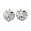 Brass Micro Pave Green Cubic Zirconia Pendants KK-G481-08P-1