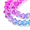 Gradient Color Baking Painted Glass Bead Strands DGLA-A039-T2mm-A08-3