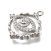Brass Micro Pave Cubic Zirconia Pendants KK-Q048-23P-2