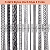 Gorgecraft 9 Styles Polyester Lace Trim OCOR-GF0002-56-2