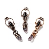 Natural Amethyst & Black Onyx Nuggets Big Pendants G-D468-26R-1