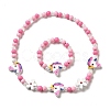 Maple Wood & Acrylic Jewelry Set SJEW-C003-02S-1