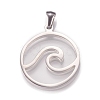 Non-Tarnish 304 Stainless Steel Pendants STAS-N096-01P-1