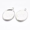Alloy Pendant Cabochon Settings LS-PALLOY-2422-P-FF-2