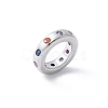 Brass Micro Pave Cubic Zirconia European Beads KK-K399-14P-04-2