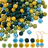 150Pcs 5 Colors Rhinestone Pave Disco Ball Beads RB-UN0001-16-1