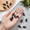 Olycraft Faceted No Hole Natural Black Obsidian Healing Stones G-OC0003-60-3