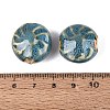Windmill Spiral Pattern Vintage Handmade Porcelain Beads PORC-N013-19-07-3