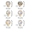 12Pcs 6 Style Alloy & Brass Stud Earring Findings DIY-SZ0009-36-2