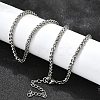 Non-Tarnish 316 Surgical Stainless Steel Wheat Chain Necklaces NJEW-M176-18-B-3