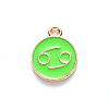 Alloy Enamel Pendants X-ENAM-S124-01B-06D-2