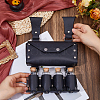Rectangle PU Leather Medieval Waist Belt Bag with Belt and 4 Glass Potion Bottles AJEW-WH0752-296A-3