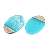 14Pcs 7 Styles Opaque Resin & Ash Wood Pendants RESI-N053-13-3