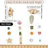 140Pcs 14 Styles Handmade Porcelain Beads PORC-PA0001-12-2