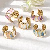 304 Stainless Steel Enamel Open Cuff Rings RJEW-L335-02B-G-1