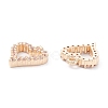 Rack Plating Brass Micro Pave Cubic Zirconia Charms ZIRC-C026-08LG-2