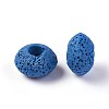 Natural Lava Rock European Beads G-I220-H11-2