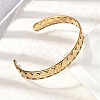 201 Stainless Steel Open Cuff Bangles for Women BJEW-Z162-01G-3