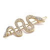 Alloy Rhinestone Hair Barrettes PHAR-B085-02G-3