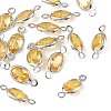 SHEGRACE Brass Pave Cubic Zirconia Oval Connector Charms XGRQ2O407-439C-P-1