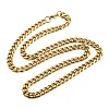 PVD Vacuum Plating 201 Stainless Steel Curb Chain Necklaces NJEW-Q336-11B-G-5