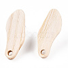 Ash Wood Stud Earring Findings EJEW-N017-011S-2