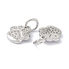Brass Micro Pave Cubic Zirconia Charms LS-ZIRC-C022-22P-2