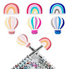 6Pcs 6 Styles Silicone Knitting Needle Cap Protector SIL-TA0002-40-1