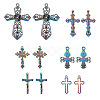 12Pcs 6 Styles Plated Alloy Pendants FIND-TA0001-44-2