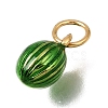 Brass Enamel Pendants KK-G605-09G-03-2