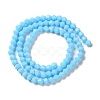 Opaque Solid Color Imitation Jade Glass Beads Strands GLAA-F029-P4mm-12-2