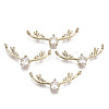 Brass Micro Pave Cubic Zirconia Pendants X-KK-R111-054-1