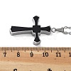 304 Stainless Steel Black Enamel Cross Urn Ashes Necklaces STAS-Z106-05P-6