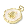 Ocean Theme Brass Enamel Pendants KK-H270-06G-07-2